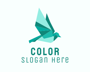 Green Pigeon Origami  Logo