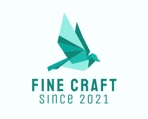 Green Pigeon Origami  logo design