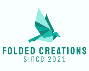 Green Pigeon Origami  logo design
