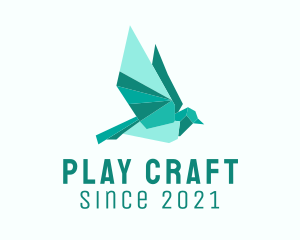 Green Pigeon Origami  logo design