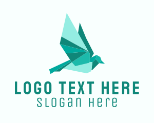 Green Pigeon Origami  Logo