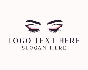 Microblading - Cosmetic Eyelashes Beauty logo design