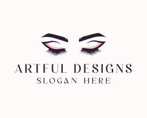 Cosmetic Eyelashes Beauty logo design