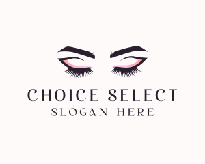 Cosmetic Eyelashes Beauty logo design