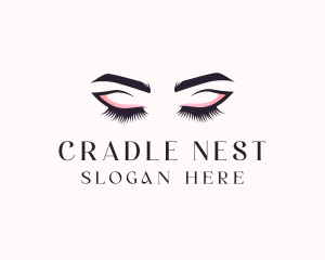 Cosmetic Eyelashes Beauty logo design