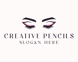 Cosmetic Eyelashes Beauty logo design