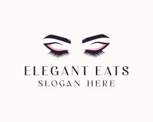 Cosmetic Eyelashes Beauty logo design