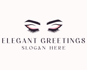 Cosmetic Eyelashes Beauty logo design