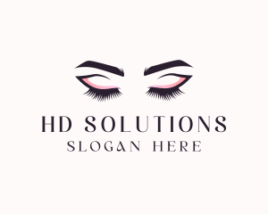 Cosmetic Eyelashes Beauty logo design