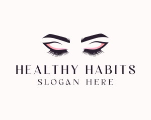 Cosmetic Eyelashes Beauty logo design