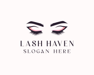 Cosmetic Eyelashes Beauty logo design