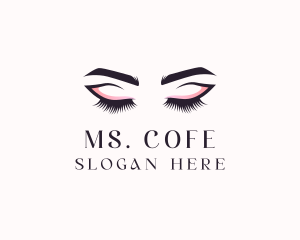 Cosmetic Eyelashes Beauty logo design