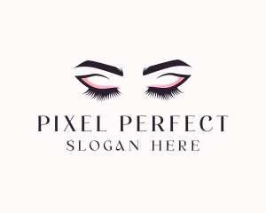 Cosmetic Eyelashes Beauty logo design