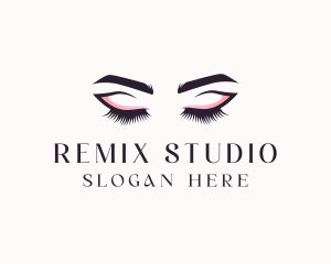 Cosmetic Eyelashes Beauty logo design