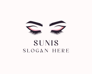 Cosmetic Eyelashes Beauty logo design