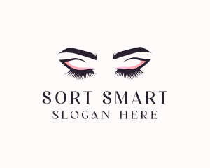 Cosmetic Eyelashes Beauty logo design