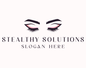 Cosmetic Eyelashes Beauty logo design