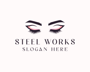 Cosmetic Eyelashes Beauty logo design