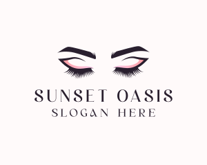 Cosmetic Eyelashes Beauty logo design