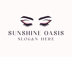 Cosmetic Eyelashes Beauty logo design