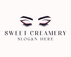 Cosmetic Eyelashes Beauty logo design