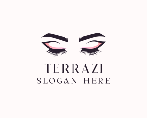 Cosmetic Eyelashes Beauty logo design