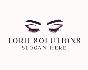 Cosmetic Eyelashes Beauty logo design