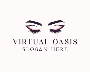 Cosmetic Eyelashes Beauty logo design