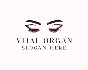 Cosmetic Eyelashes Beauty logo design