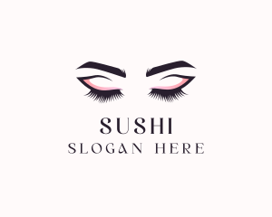 Cosmetic Eyelashes Beauty logo design