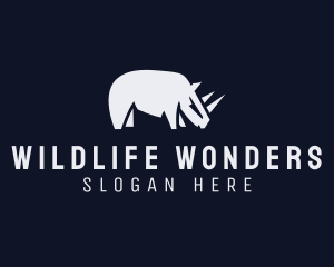 Zoology - Wild Rhino Zoo logo design