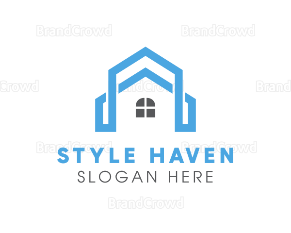 Blue Stroke House Logo