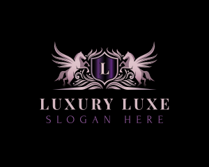 Luxury Cavalry Pegasus logo design