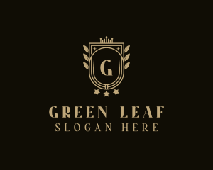 Star Leaf Shield logo design