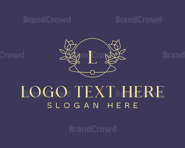 Floral Wedding Event Planner Logo