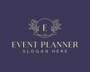 Floral Wedding Event Planner logo design