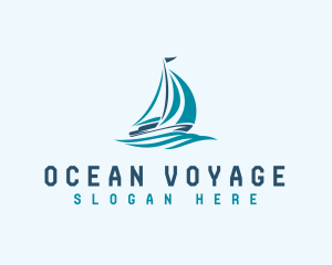 Sailboat Yacht Cruise logo design