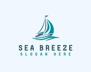 Sailboat Yacht Cruise logo design