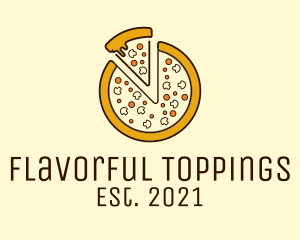 Toppings - Pizza Toppings Slice logo design