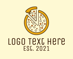 Pizza Shop - Pizza Toppings Slice logo design