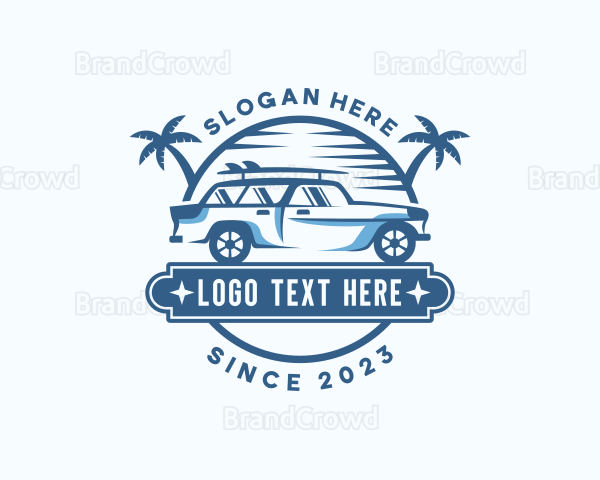 Summer Beach Car Logo