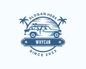 Summer Beach Car Logo