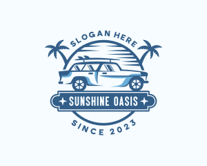Summer Beach Car logo design