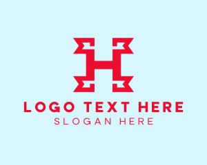 Negative Space - Educational Letter H logo design