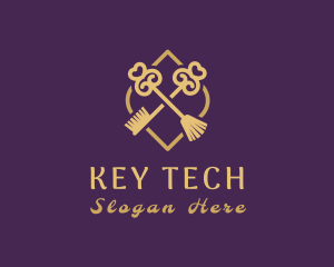 Key Cosmetic Brushes logo design