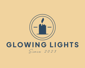 Melting Candle Lighting logo design