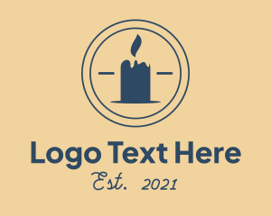 Melting - Melting Candle Emblem logo design