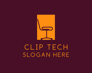 Office Paper Clip Chair logo design