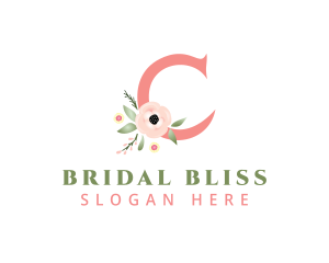 Bride - Floral Letter C logo design