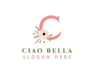 Floral Letter C logo design